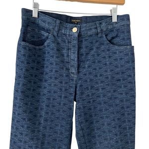 Escada Patterned Luxury Skinn6 Leg Jeans 38